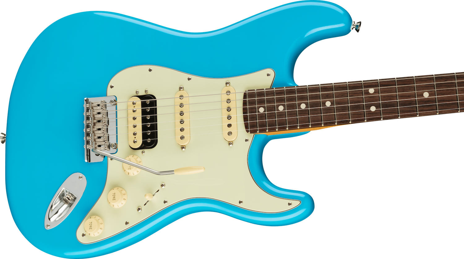 Fender American Professional II Stratocaster HSS in Miami Blue Rosewood Fretboard - theguitarstoreonline