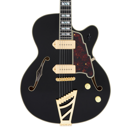 D'Angelico Excel 59 Hollow Body in Solid Black