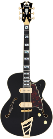 D'Angelico Excel 59 Hollow Body in Solid Black