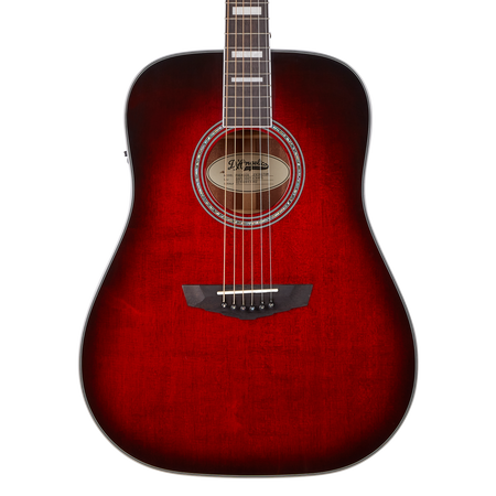 D'Angelico Premier Lexington Electro Acoustic Guitar in Trans Black Cherry Burst