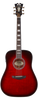 D'Angelico Premier Lexington Electro Acoustic Guitar in Trans Black Cherry Burst
