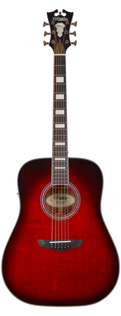 D'Angelico Premier Lexington Electro Acoustic Guitar in Trans Black Cherry Burst