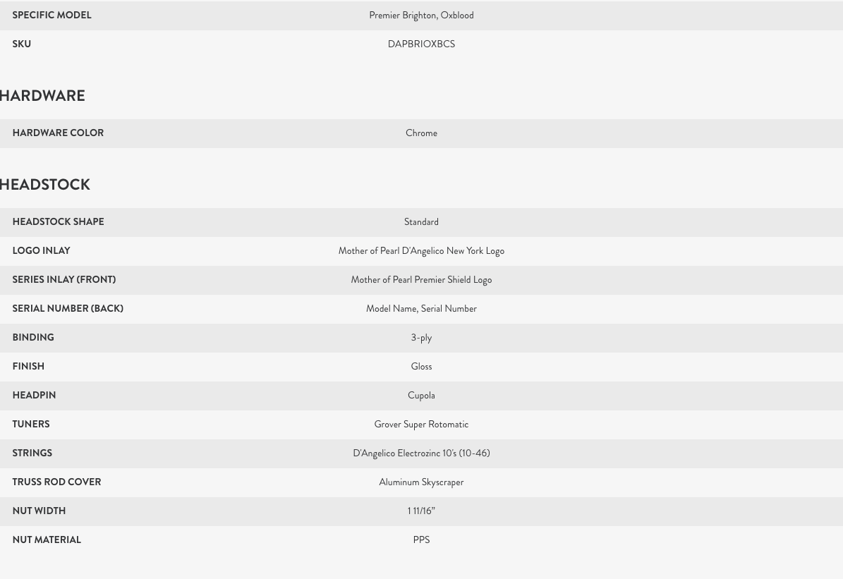 Premier Brighton, Oxblood electric guitar with chrome hardware, Grover Super Rotomatic tuners, gloss finish, 3-ply binding, 1 11/16” PPS nut.