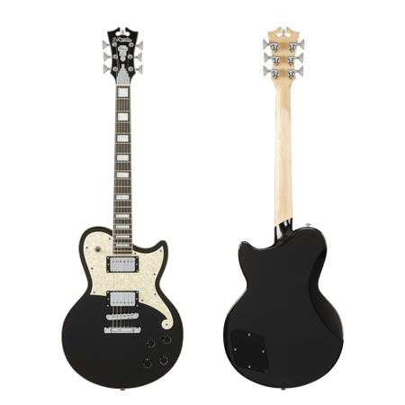 D'Angelico Premier Atlantic Solid body in Black Flake - The Guitar Store - The Home Of Tone