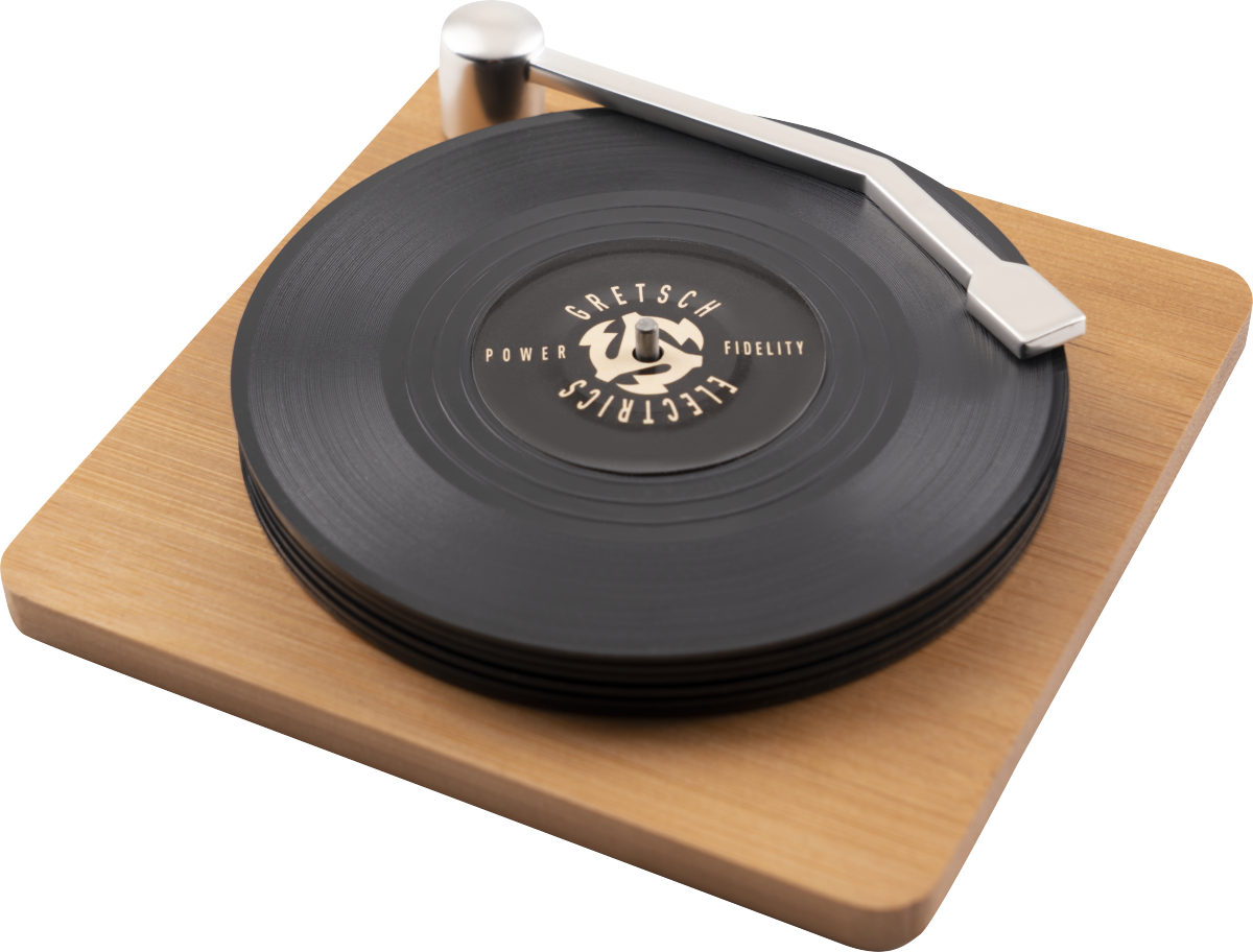 Gretsch P&F Vinyl Coaster Set - theguitarstoreonline