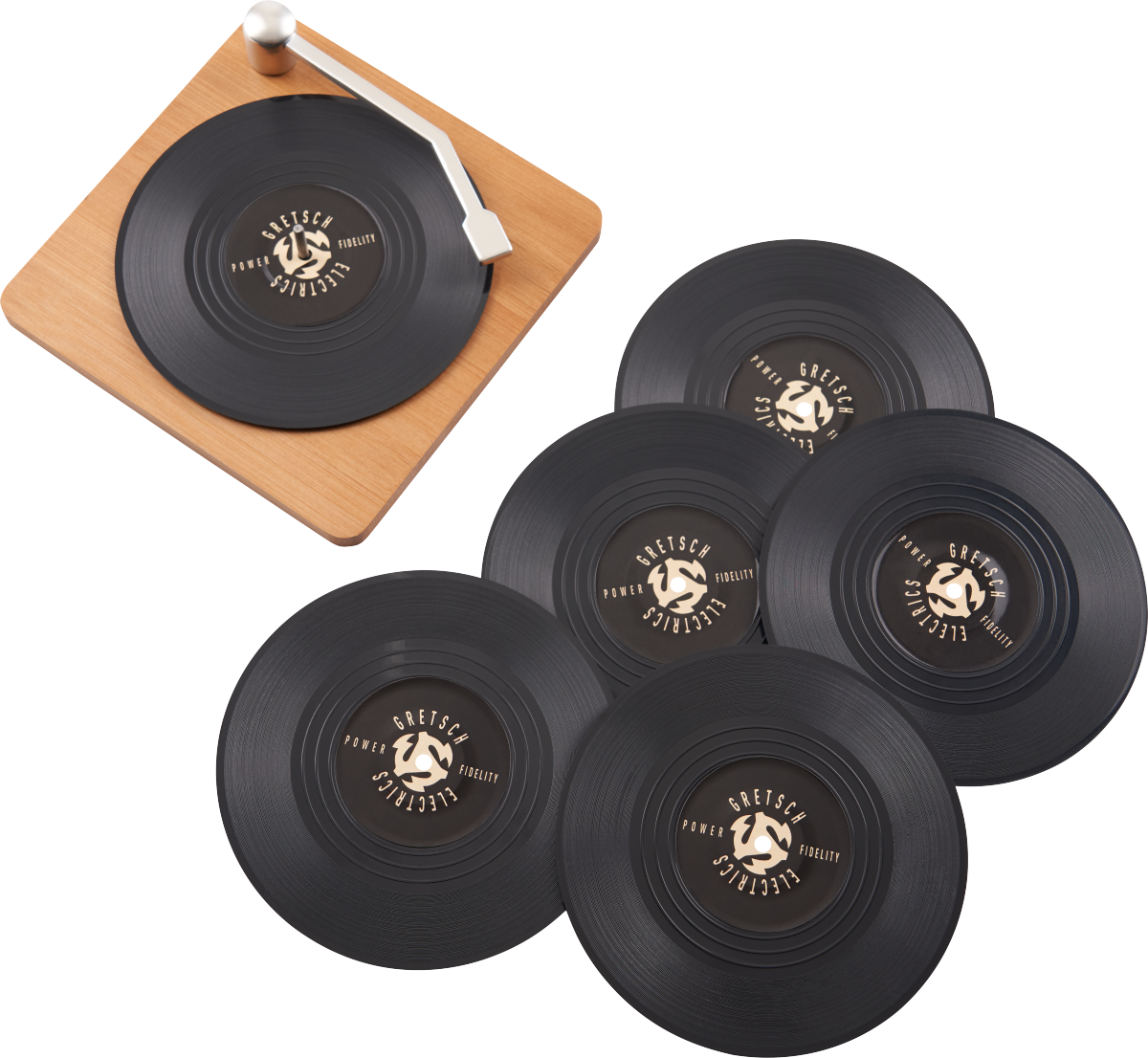 Gretsch P&F Vinyl Coaster Set - theguitarstoreonline