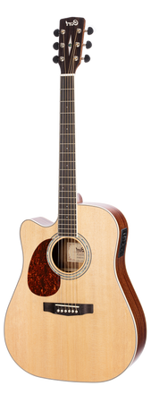 Cort MR710F-LH-NS Left Handed Dreadnought Cutaway in Natural Satin