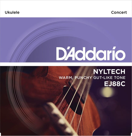 D'Addario EJ88C Nyltech Ukulele Strings Concert - The Guitar Store - The Home Of Tone