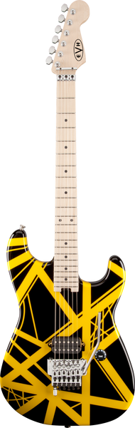 Evh black deals and yellow guitar