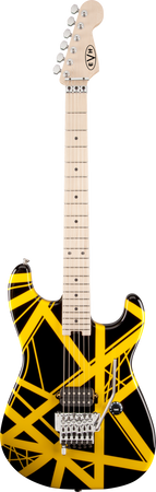 EVH Striped Series Black Yellow Stripe Maple Neck