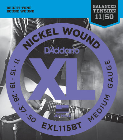 D'Addario EXL115BT Nickel Wound Electric Guitar Strings Balanced Tension Medium 11-50 - The Guitar Store - The Home Of Tone