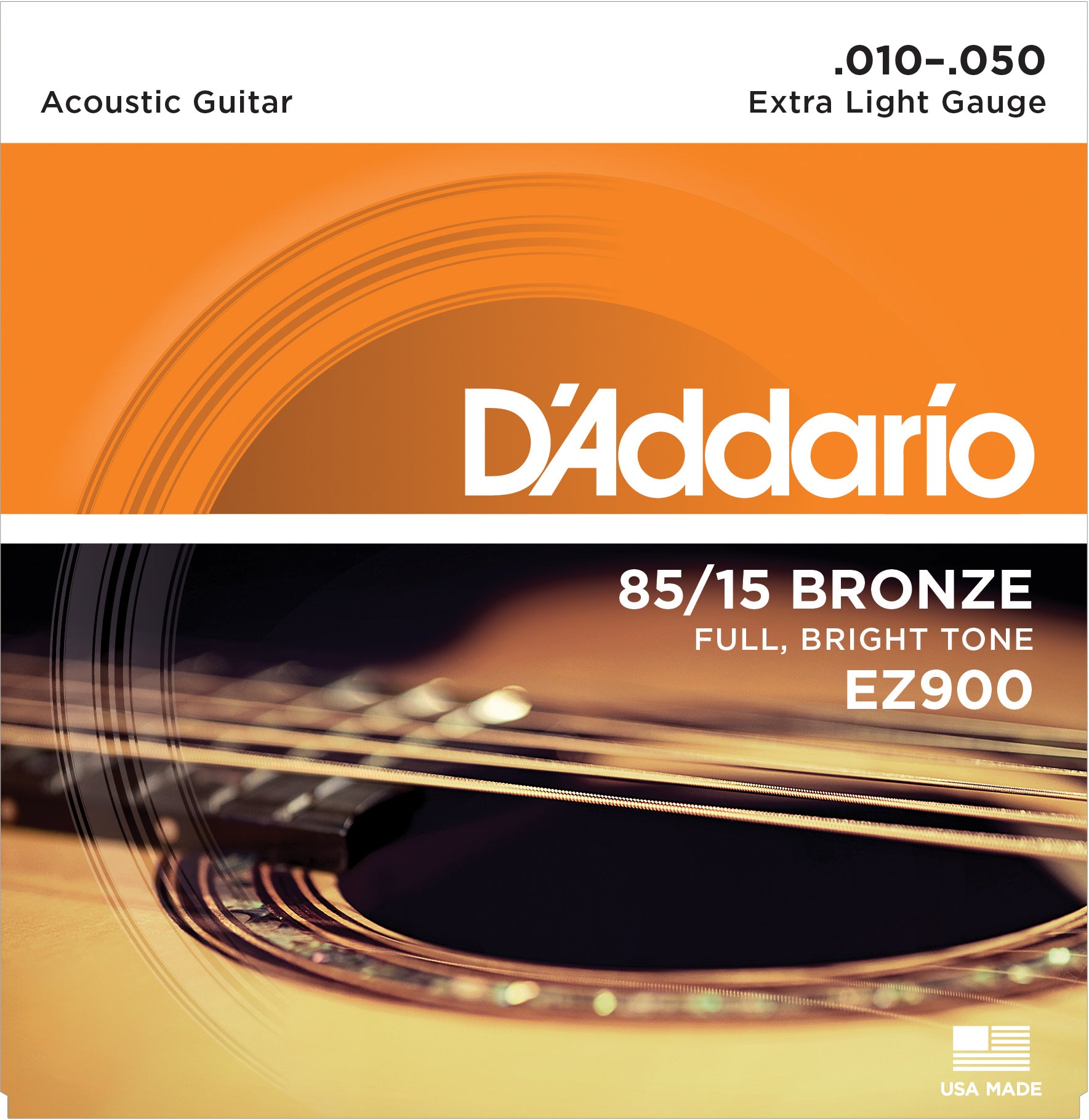 D'Addario EZ900 85-15 Bronze Acoustic Guitar Strings Extra Light 10-50 - The Guitar Store - The Home Of Tone