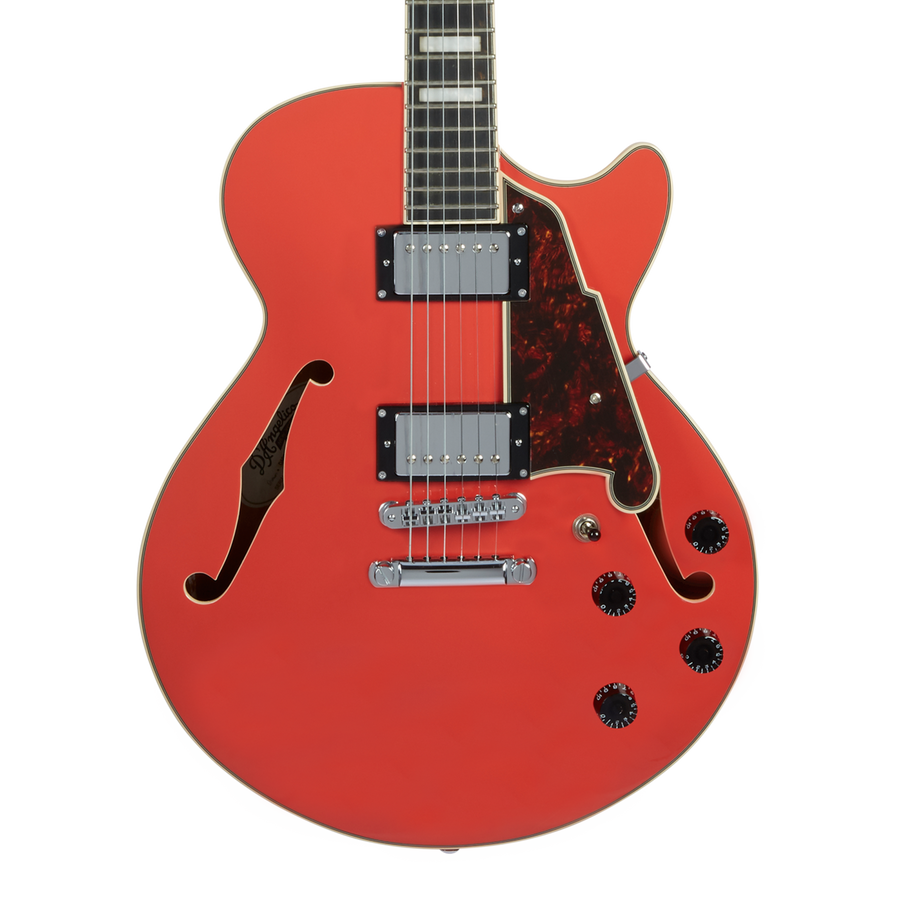 D'Angelico Premier SS Single Cut Semi-hollow with Stop-Tail Tailpiece in Fiesta Red - The Guitar Store - The Home Of Tone