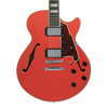 D'Angelico Premier SS Single Cut Semi-hollow with Stop-Tail Tailpiece in Fiesta Red - The Guitar Store - The Home Of Tone