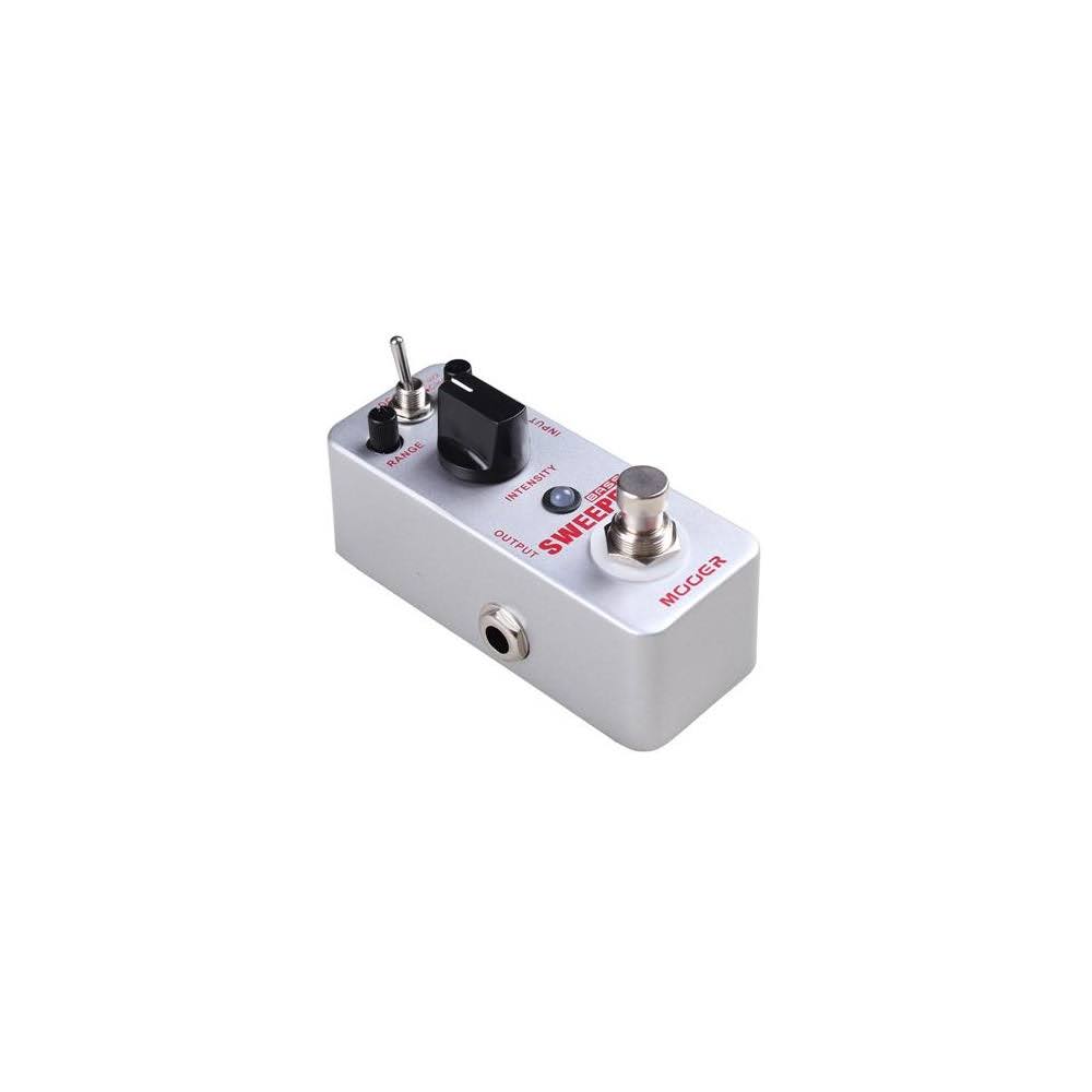 Compact silver effects pedal labeled "SWEPPER" with a footswitch, toggle switch, two knobs, and input/output jacks on the sides.