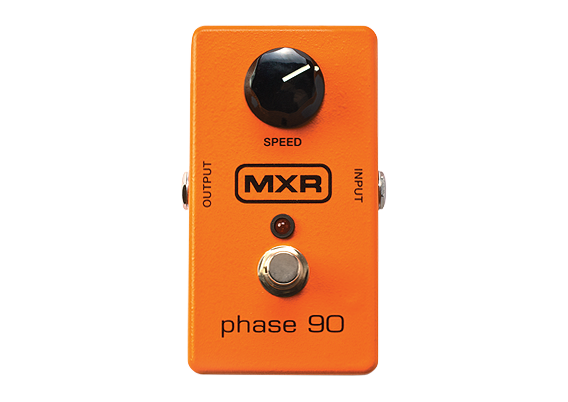 Orange MXR Phase 90 effects pedal with a single large speed knob, a footswitch, and input and output jacks on the sides.