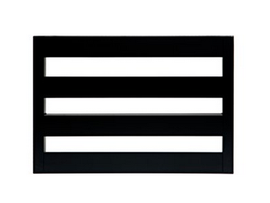 Black rectangular accessory with three evenly spaced horizontal cutouts, creating four solid black sections.