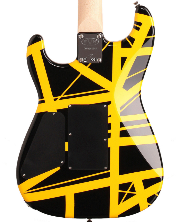 Eddie van halen black top and yellow striped guitar