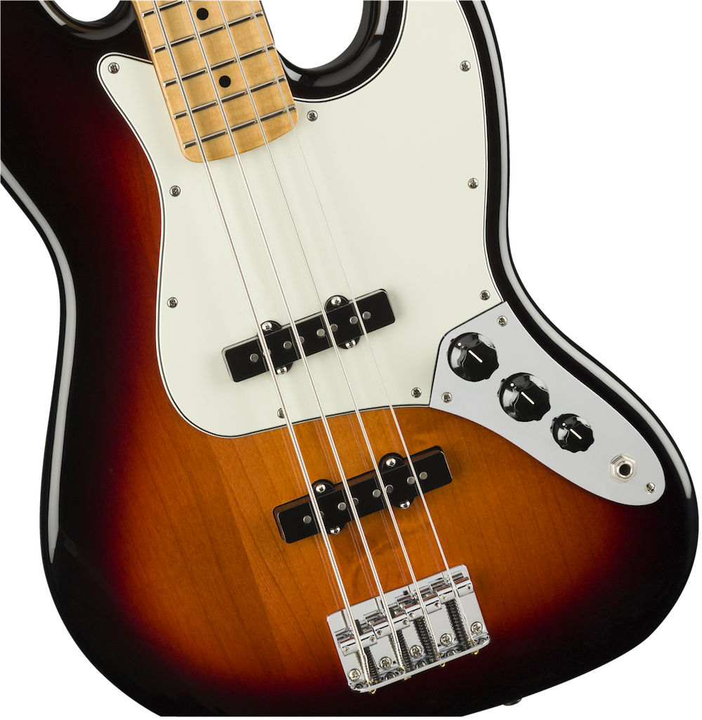 Fender Player Jazz Bass Guitar in 3 Tone Sunburst with Maple Fretboard - theguitarstoreonline