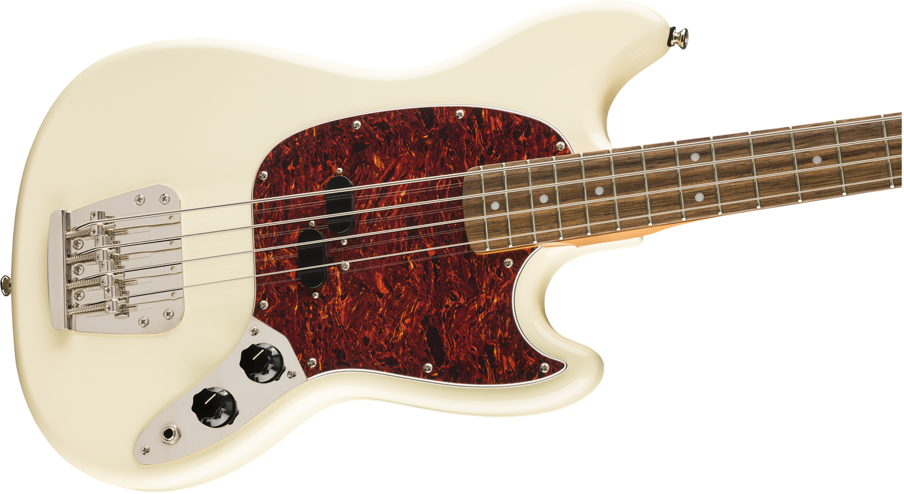 Fender Squier Classic Vibe 60s Mustang Bass in Olympic White with Laurel Fretboard - theguitarstoreonline
