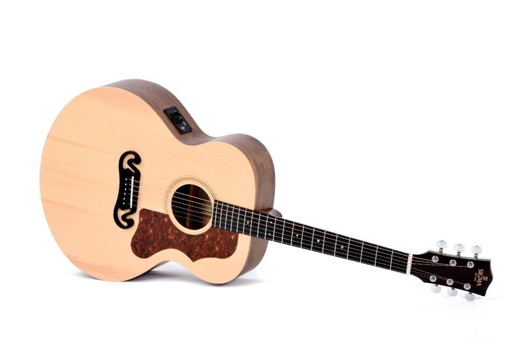Sigma GJME SE Series Jumbo Cutaway Electro Acoustic in Natural - theguitarstoreonline