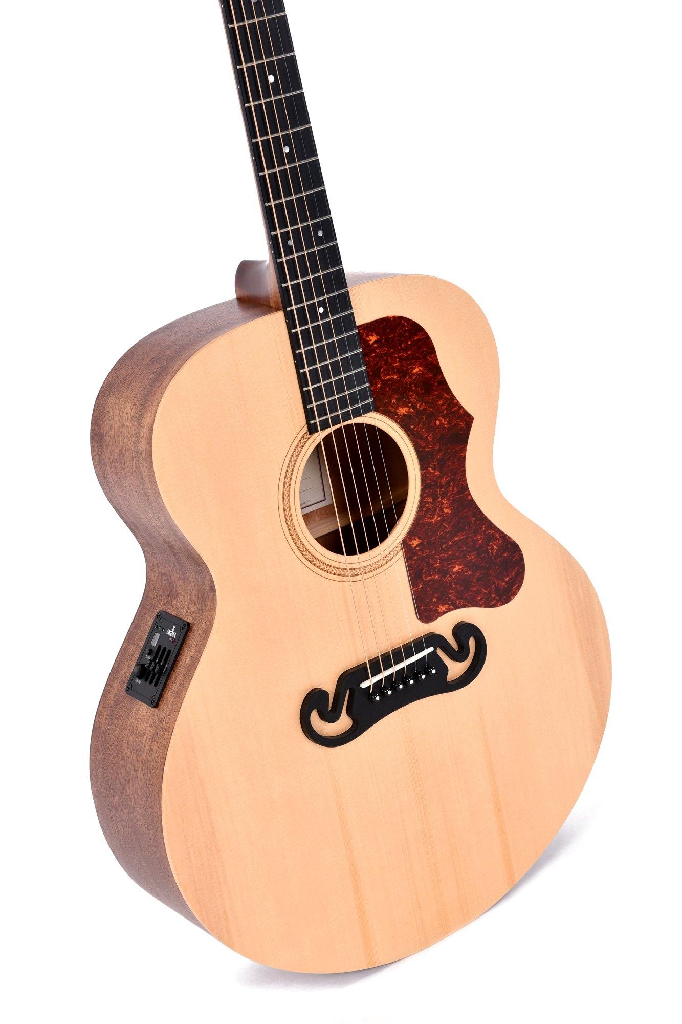 Sigma GJME SE Series Jumbo Cutaway Electro Acoustic in Natural - theguitarstoreonline