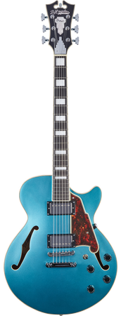 D'Angelico Premier SS Single Cut Semi-hollow with Stop-bar Tailpiece in Turquoise